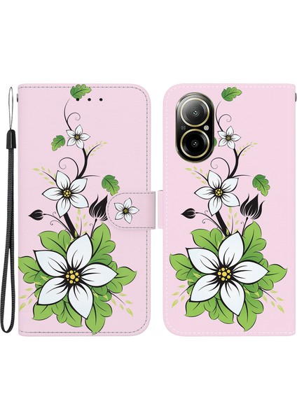 Realme C67 4g Folyo Deri Cüzdan Telefon Kılıfı (Yurt Dışından)