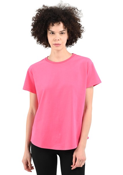 Icona2 Kadın Pembe Günlük Stil T-Shirt 24YKTL18D20-PMB