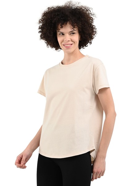Icona2 Kadın Beyaz Günlük Stil T-Shirt 24YKTL18D20-CHK fırsatları