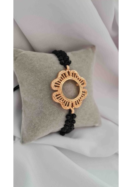 Çeyrek Altın Uyumlu Ayarlanabilir Makrome Bileklik. modelleri