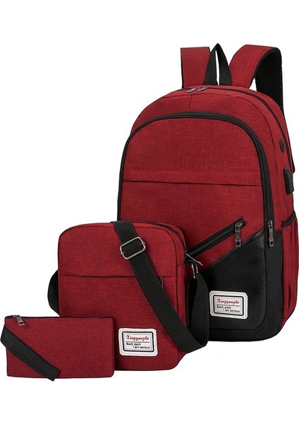 Oxford Kumaş Iş Dizüstü Bilgisayar Sırt Çantası 3 Parçalı Set (Yurt Dışından)