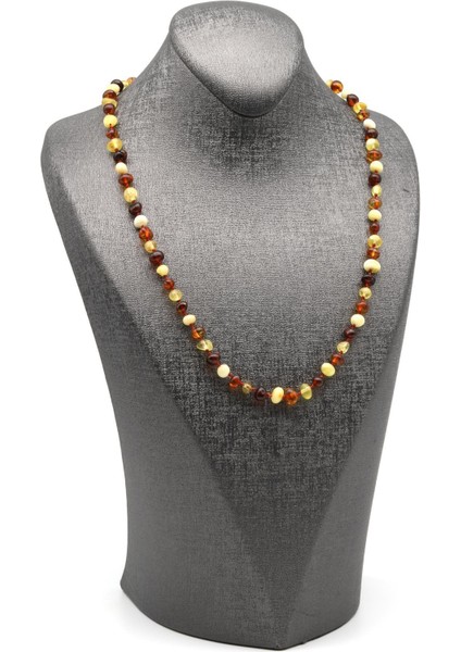 Damla Kehribar Kolye Litvanya Sertifikalı – 48 cm