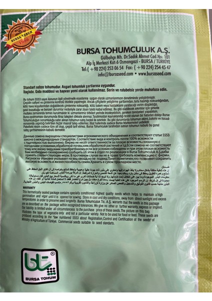 Bursa Tohum Maydanoz Tohumu 25 gr Iri Yaprak