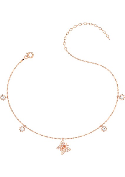 Minik Kelebek Rose Gümüş Halhal