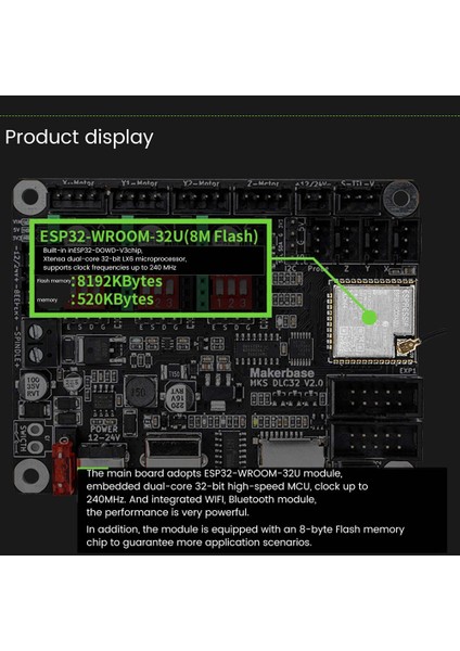 DLC32 Anakart Çevrimdışı Denetleyici Anakart 32 Bit ESP32 Wıfı Masaüstü Lazer Gravür Makinesi Dıy Için (Yurt Dışından)