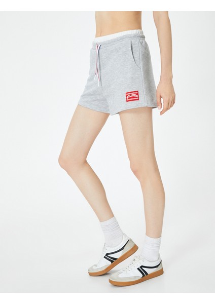 Çift Bel Detaylı Spor Mini Şort Cepli Beli Bağlamalı modelleri