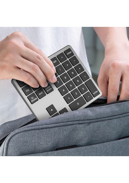 Coverzone 35 Tuşlu Bluetooth Klavye Genişletme Sayı Bloğu Mini Sayı Bloğu Dizüstü Bilgisayar ve Laptop Girişi Için Bluetooth Keypad, Alüminyum Şarj Edilebilir Harici Numerik Klavye K35