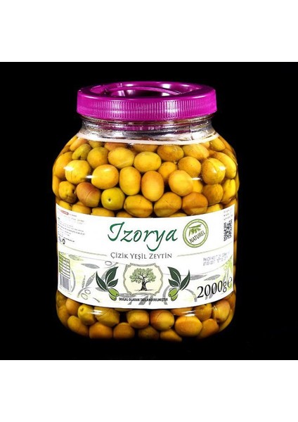 İZORYA Çizik Yeşil Zeytin 2000g