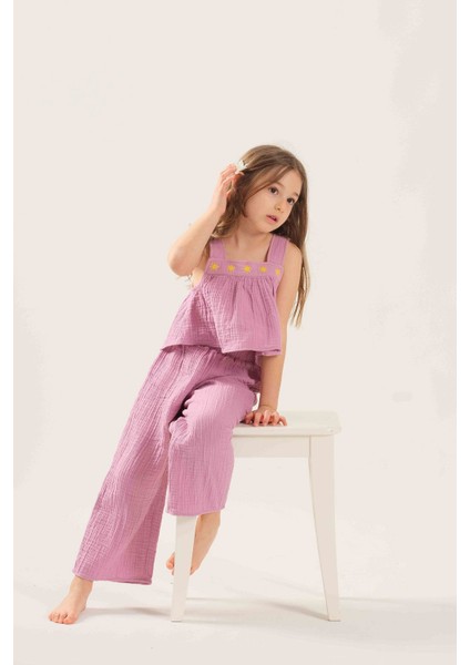 Flouncy Müslin Crop Set - Fuşya modelleri