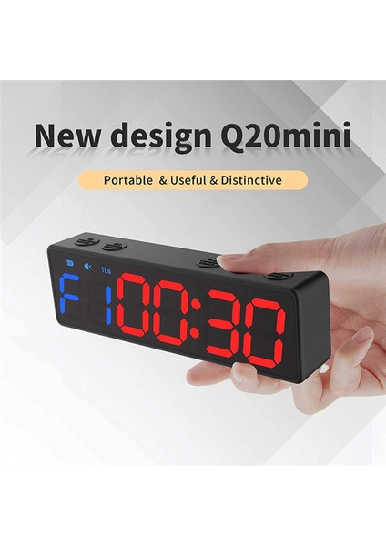 Taşınabilir Spor Salonu Zamanlayıcı Aralık Zamanlayıcı Egzersiz Fitness Saati Geri Sayım/yukarı/kronometre Manyetik USB Şarj Edilebilir Fitness Zamanlayıcı A (Yurt Dışından) indirimleri