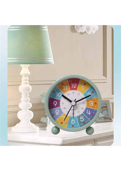 Çocuklar Için Eğitim Duvar Saati Öğrenme Süresi, Sınıflar Veya Yatak Odaları Için Sessiz Geçmeyen Dekoratif Saat Yeşil (Yurt Dışından) modelleri