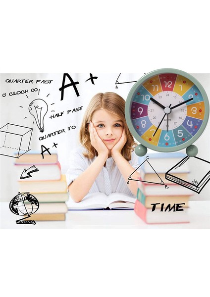 Çocuklar Için Eğitim Duvar Saati Öğrenme Süresi, Sınıflar Veya Yatak Odaları Için Sessiz Geçmeyen Dekoratif Saat Yeşil (Yurt Dışından) fırsatları