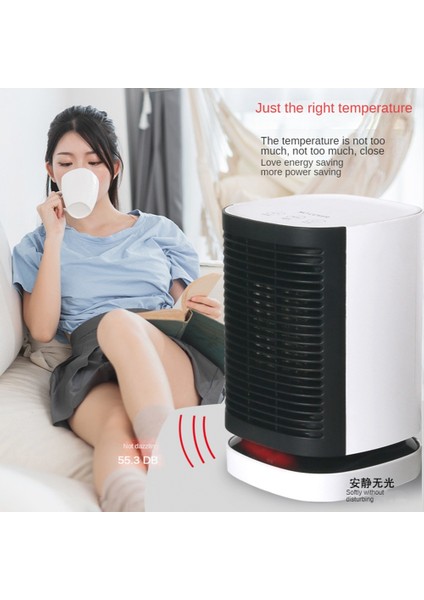 Alan Isıtıcı, Iç Mekan Kullanımı Için Elektrikli Taşınabilir Isıtıcı Fanı 1000W Seramik Küçük Mini Isıtıcı, Beyaz Ab Tak (Yurt Dışından) fırsatları