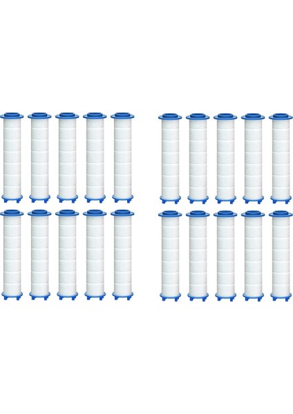 Sert Su Için 20 Adet Yedek Duş Filtresi - Klor ve Florürü Gidermek Için Yüksek Çıkışlı Duş Suyu Filtresi (Yurt Dışından)
