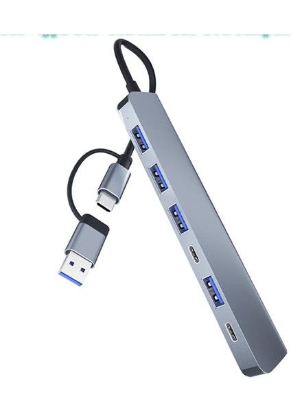 7 In 1 Usb/type-C To USB A+Usb C-Usb 2.0/3.0 Çift Uçlu Çevirici Adaptör Çok Portlu Çoklayıcı USB Hub