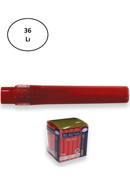 RBM-1002/K Tahta Kalemi Kartuşu Kırmızı 36'lı