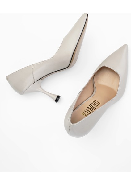 Anyakadın Bej Hakiki Deri Topuklu Ayakkabı 22 3374 Bn Ayk Y24 indirimleri