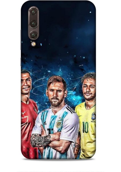 Huawei P20 Pro Kılıf Players 2 Ronaldo Messi Neymar Poster Kapak