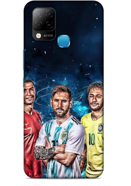 Infinix Hot 10T Kılıf Players 2 Ronaldo Messi Neymar Poster Kapak