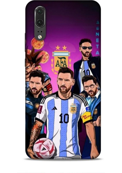 Huawei P20 Kılıf Players 10 Messi Çizim Full Hd Kılıf