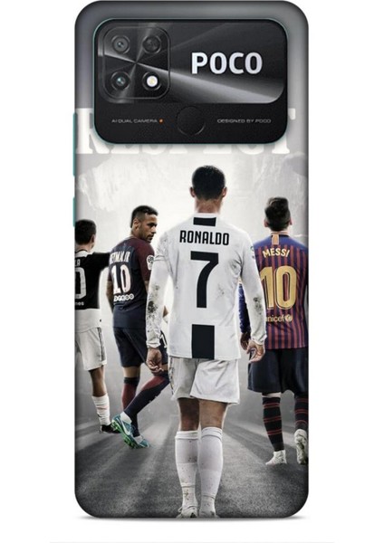 Xiaomi Poco C40 Kılıf Players 30 Ronaldo Neymar Kenarları Şeffaf Kapak