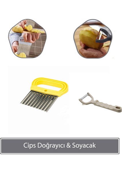 Sunplast Cips Doğrayıcı Soyacak - Krem