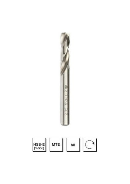 Hss -E (%8co) Mte Normu 6mm Punta Çürütme Matkap Ucu - Uzun 6x66
