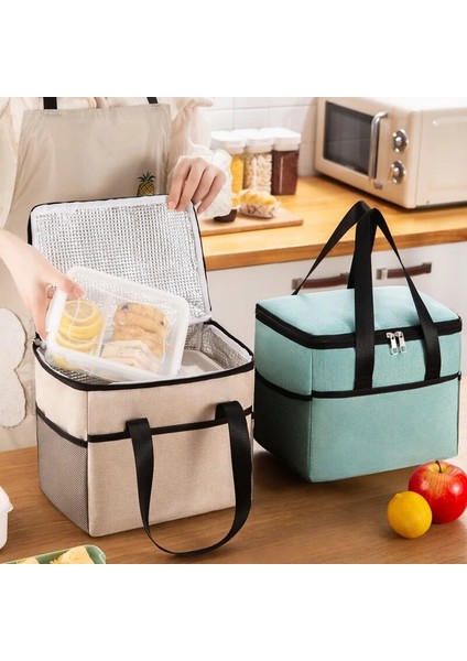 Gri Tarzı 9l Yalıtımlı Bento Çanta Termo Soğutucu Çanta Açık Hava Seyahat Çantaları Çanta Soğutucu Kılıfı Bento Yalıtımlı Tote 9l (Yurt Dışından) indirimleri