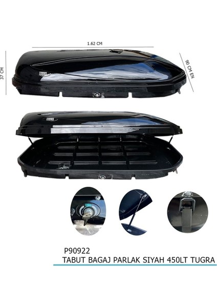 Tabut Bagaj Mat Siyah 450LT Tuğra modelleri