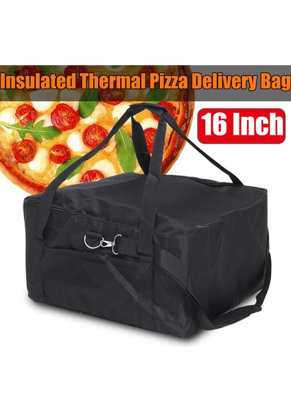 Siyah Stil 16 Inç Tutucu Kolay Kullanım Yalıtımlı Pizza Teslimat Çantası Termal Mukavemetli Konteyner Taze Gıda Oxford Bez Saklama Taşınabilir Kutu Kırmızı (Yurt Dışından) indirimleri