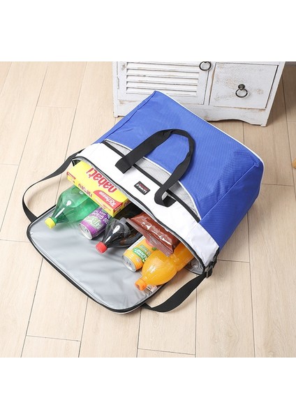 Mavi Stil 34L Büyük Kapasiteli Soğutucu Çanta Büyük Yalıtımlı Öğle Yemeği Çantası Soğuk Tutmak Buzdolabı Çantası Taşınabilir Plaj Bira Torbası 34L (Yurt Dışından) indirimleri