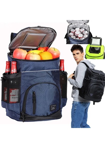 Sarı Tarzı Yumuşak Büyük 36 Kutu Yalıtımlı Soğutucu Sırt Çantası 33L Buzdolabı Çantası Termal Izotermal Buzdolabı Seyahat Plaj Bira Buz Torbası (Yurt Dışından) fiyatları