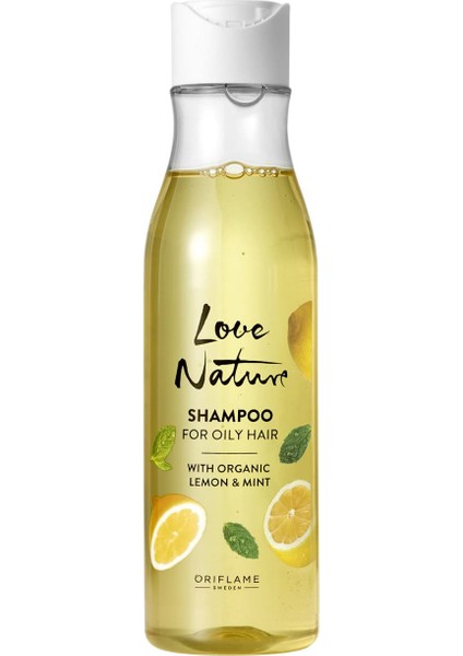 Love Nature Yağlı Saçlar Için Organik Limon ve Nane Özüne Sahip Şampuan - 41354