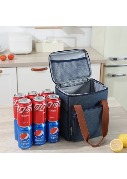 Siyah1 Tarzı Taşınabilir Öğle Yemeği Çantası Seyahat Plaj Bira Sızdırmaz Gıda Depolama Termal Soğutucu Çanta Yalıtımlı Dondurucu Çanta Içecek Kamp Çantası (Yurt Dışından) modelleri