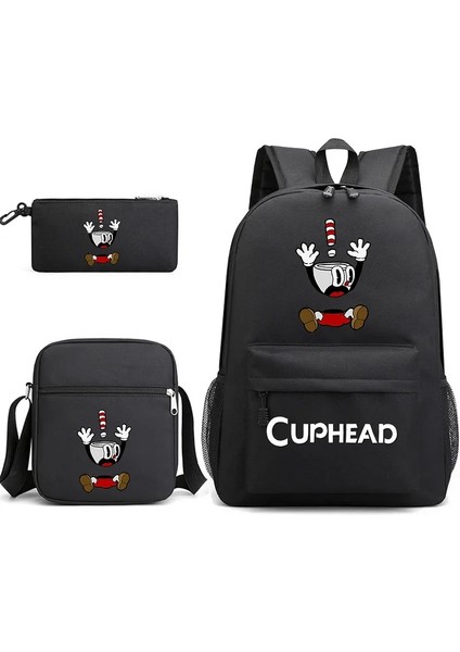 No.22 Tarzı 3 Adet Oyun Cuphead Gizli Sakli Konusmalar Çocuklar Sırt Çantası Öğrenci Erkek Kız Okul Çantaları Omuzdan Askili Çanta Seti Günlük Sırt Çantaları Mochilas (Yurt Dışından)