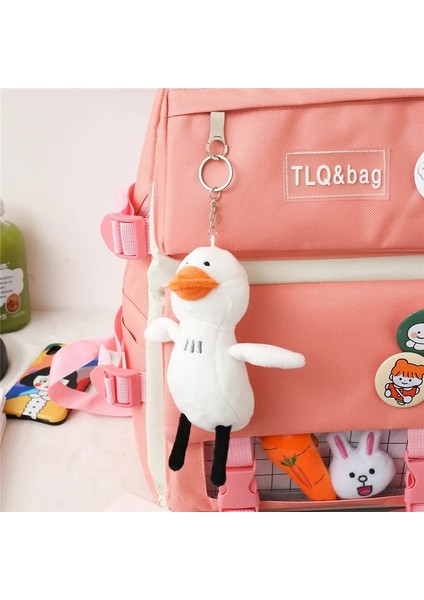 Pembe Tarzı Et Kadın Sırt Çantası Dizüstü Kanvas Okul Çantaları Genç Kızlar Için Kawaii Üniversite Öğrencisi Çocuklar Kitap Çantası Sırt Çantası Yüksek (Yurt Dışından) modelleri