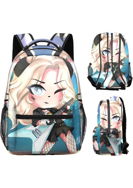 No.18 Stili Gacha Life Schoolbag Çocuk Erkek Kız Anime Karikatür Dizüstü Dizüstü Bilgisayar Çantası Ilköğretim ve Ortaokul Öğrencileri Sırt Çantası (Yurt Dışından)