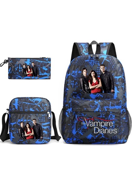 No.15 Tarzı 3 Adet The Vampire Diaries Sırt Çantaları Öğrenciler Okul Çantaları Kalem Kutusu Omuz Çantaları Sırt Çantası Erkek Kız Okul Çantaları (Yurt Dışından) fiyatları