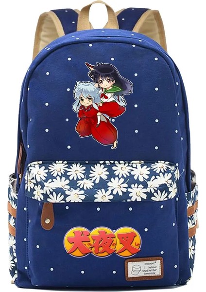 No.14 Tarzı 44CMX29CMX13CM Yeni Kawaii Hayvan Inuyasha Erkek Kız Çocuklar Okul Kitap Çantaları Kadın Sırt Çantası Gençler Okul Çantaları Tuval Dizüstü Seyahat Sırt Çantası (Yurt Dışından)