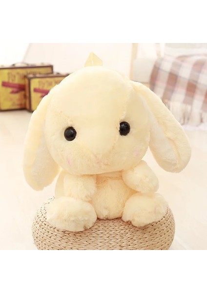 No.5 Tarzı Sevimli Tüylü Tavşan Peluş Bebek Sırt Çantası Dolması Çocuklar Hayvan Sırt Çantası Lolita Tavşan Peluş Bebek Çantası Uzun Kulak Tavşan Peluş Oyuncaklar (Yurt Dışından)
