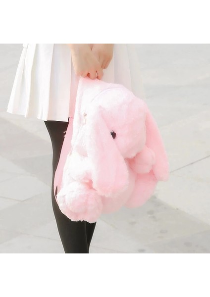 No.5 Tarzı Sevimli Tüylü Tavşan Peluş Bebek Sırt Çantası Dolması Çocuklar Hayvan Sırt Çantası Lolita Tavşan Peluş Bebek Çantası Uzun Kulak Tavşan Peluş Oyuncaklar (Yurt Dışından) modelleri