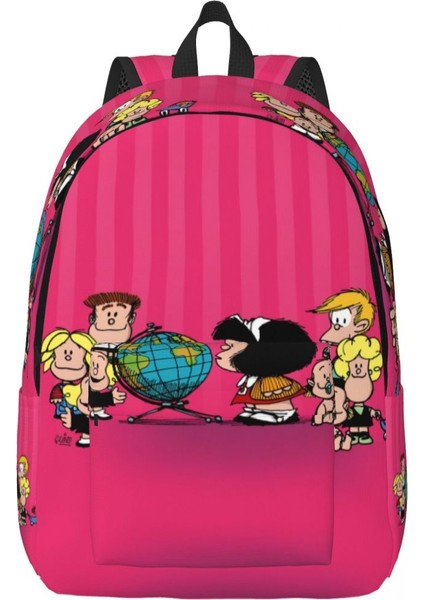 No.12 Tarzı 30X14X40CM Kawaii Karikatür Mafalda Dizüstü Sırt Çantası Erkek Kadın Moda Sırt Çantası Okul Üniversite Öğrencileri Için Çanta (Yurt Dışından)