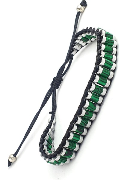 Malakit ve Hematit Taşlı El işi Tasarım Doğal Taş Bileklik fiyatları