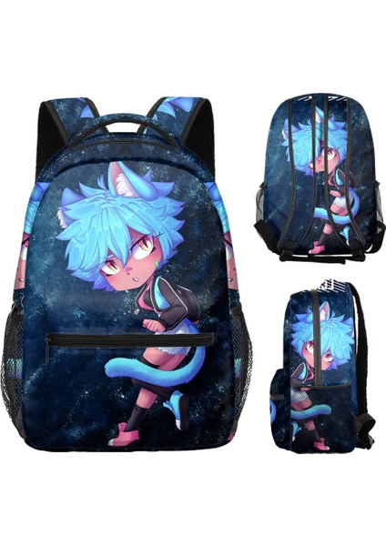 No.14 Tarzı Gacha Yaşam Kulübü Sırt Çantası Ilkokul ve Ortaokul Öğrencileri Erkek Kız Okul Çantası Okula Dönüş Anime Karikatür Dizüstü Sırt Çantası (Yurt Dışından)
