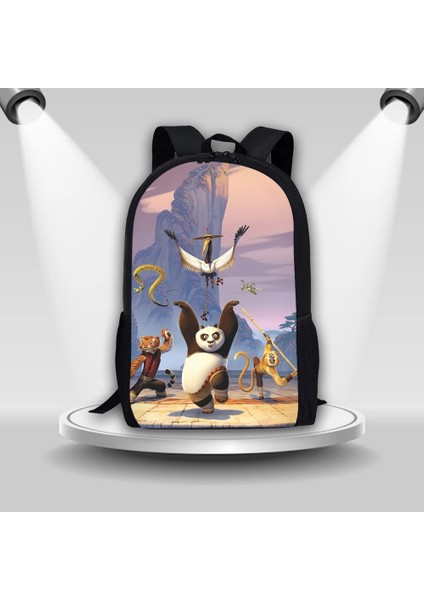 HTIC44C Tarzı 44X28X13CM Coloranimal Sevimli Panda Karakter Görüntü Serin Kung Fu Dövüş Filmi Çocuk Moda Okul Çantası Büyük Kapasiteli Kadın Sırt Çantası (Yurt Dışından) fiyatları