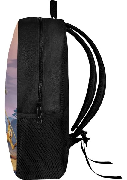 HTIC44C Tarzı 44X28X13CM Coloranimal Sevimli Panda Karakter Görüntü Serin Kung Fu Dövüş Filmi Çocuk Moda Okul Çantası Büyük Kapasiteli Kadın Sırt Çantası (Yurt Dışından) indirimleri