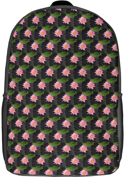 Stil-18 Tarzı 17 Inç Pembe Nilüfer Sırt Çantası Çiçek Baskı Trekking Sırt Çantaları Öğrenci Unisex Tasarım Yumuşak Lise Çantaları Komik Sırt Çantası (Yurt Dışından) fiyatları