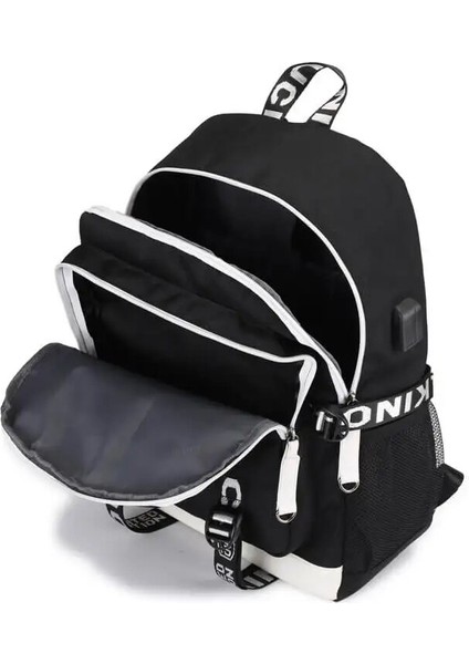 SIYAH15 Tarzı Hunter x Hunter Sırt Çantası Harajuku Anime Baskı Gençler Için Büyük Kapasiteli Okul Çantaları Öğrenci Seyahat Sırt Çantası (Yurt Dışından) indirimleri