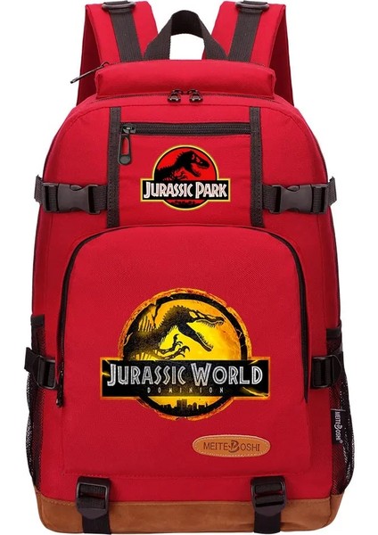 No.21 Stili 46CMX29CMX13CM Yeni Jurassic Dünya Parkı Erkek Kız Çocuklar Okul Kitap Çantaları Kadın Sırt Çantası Gençler Öğrenci Tuval Erkekler Dizüstü Seyahat Sırt Çantası (Yurt Dışından)