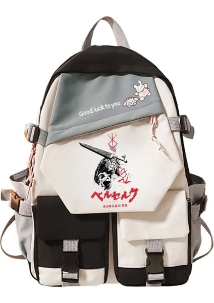 SIYAH11 Tarzı Anime Berserk Sırt Çantası Okul Kitap Çantası Kadın Erkek Unisex Hediye Schoolbag Serin Kız Erkek Çocuklar Için Büyük Kapasiteli Çanta (Yurt Dışından)